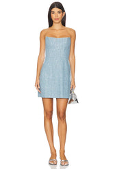 Sequin Denim Corset Dress