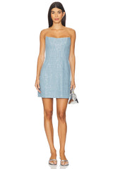 Sequin Denim Corset Dress