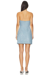 Sequin Denim Corset Dress